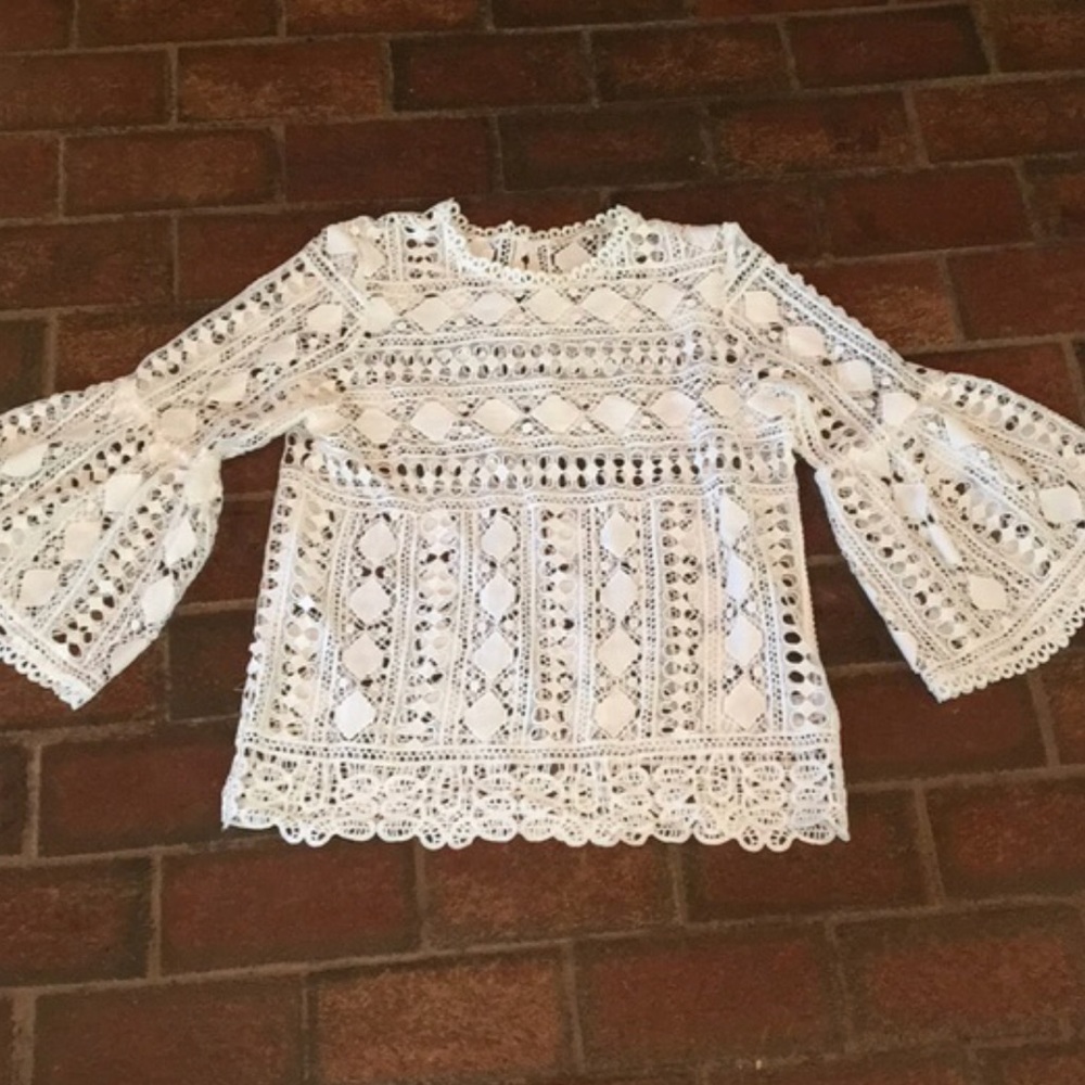 Lace Crochet Bell Sleeve